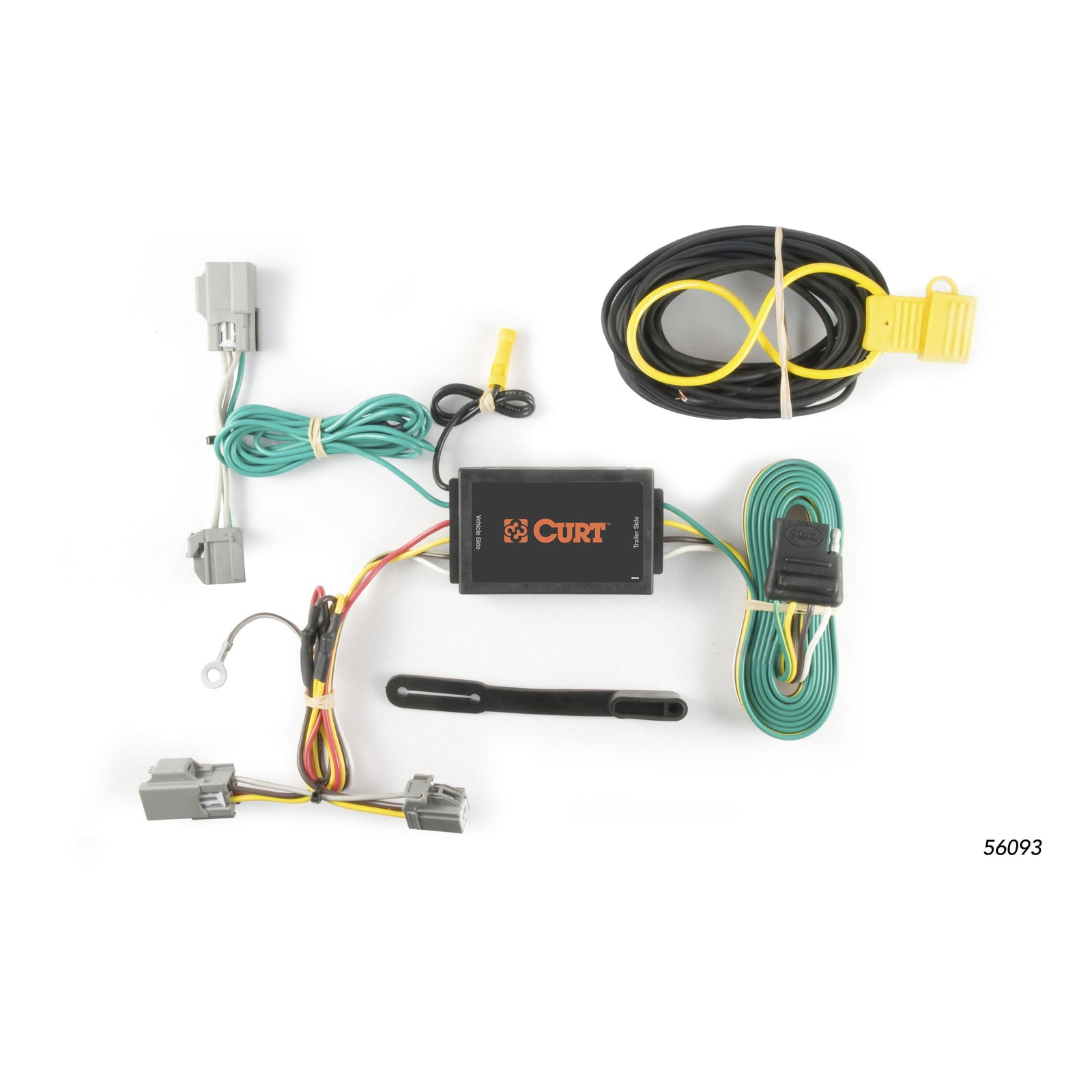 CURT 56093 Vehicle-Side Custom 4-Pin Trailer Wiring Harness, Fits Select Ford Taurus, Explorer, Lincoln MKS
