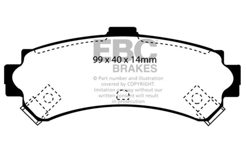 EBC 95-97 Nissan Sentra 1.6 Redstuff Rear Brake Pads - DP31067C