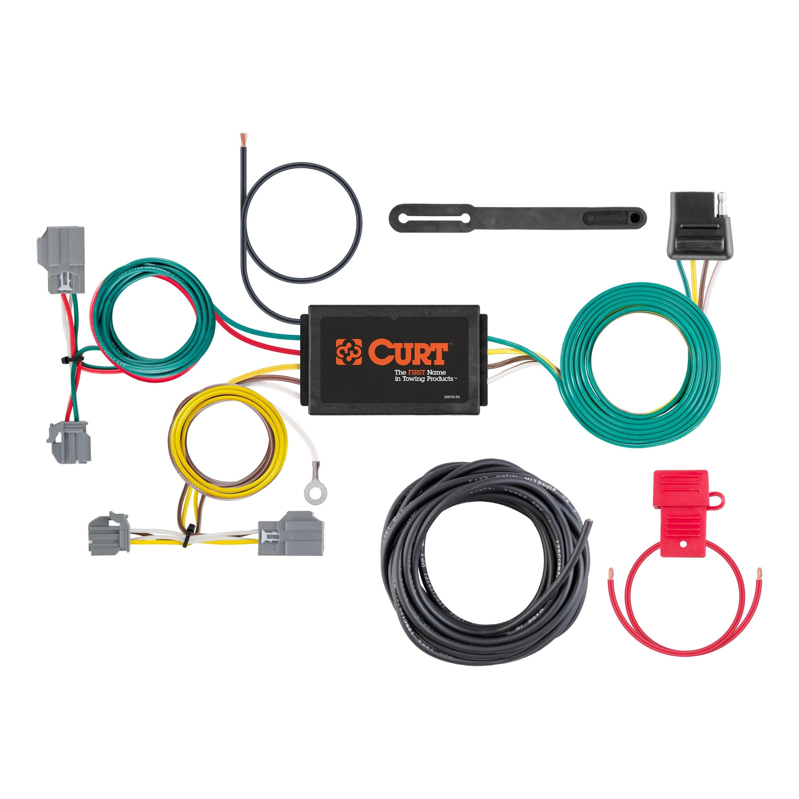 CURT 56138 Vehicle-Side Custom 4-Pin Trailer Wiring Harness, Fits Select Ford Focus Sedan