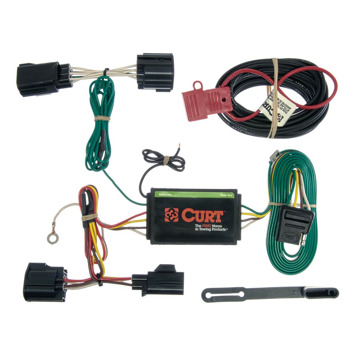 CURT 56140 Vehicle-Side Custom 4-Pin Trailer Wiring Harness, Fits Select Ford Focus Hatchback