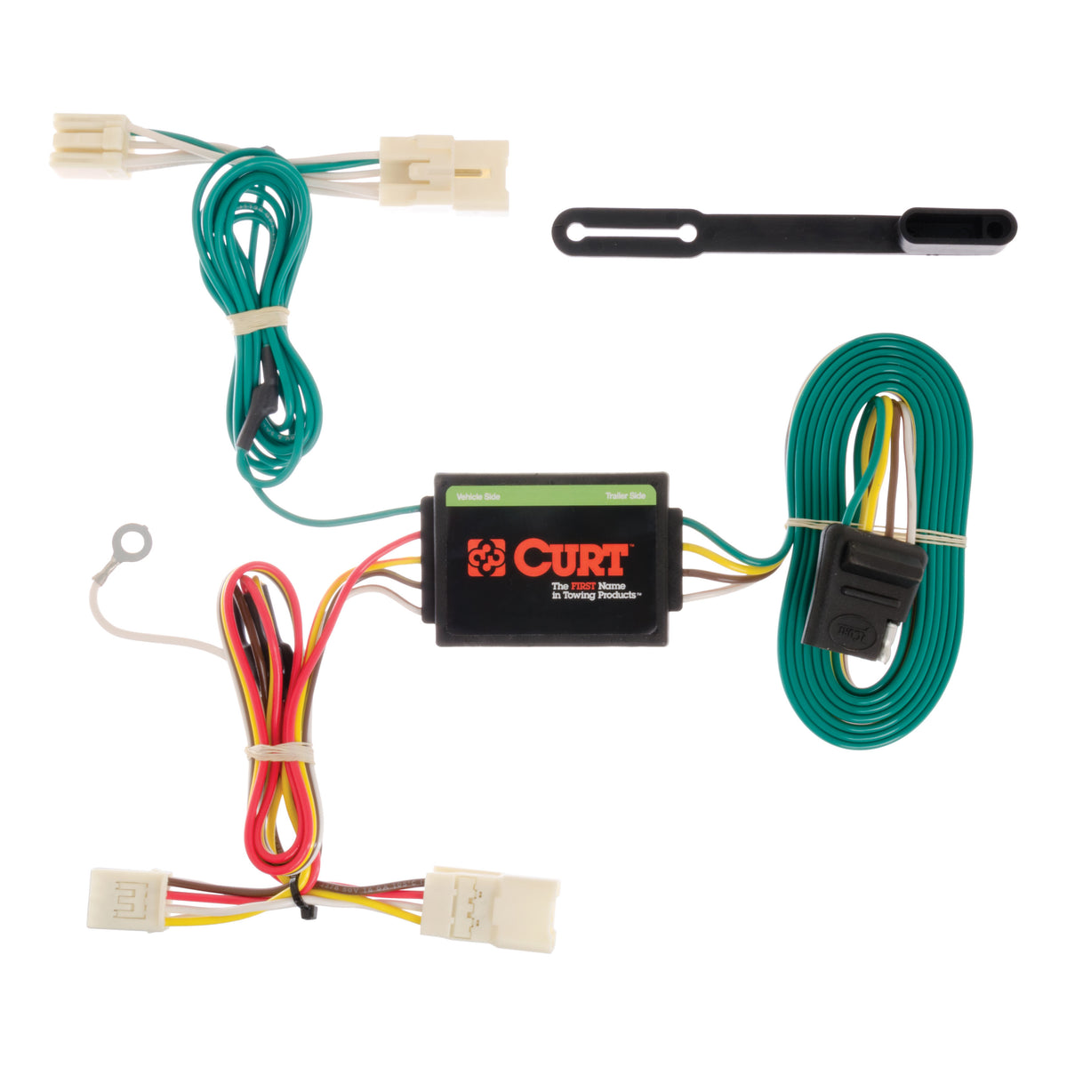 CURT 56157 Vehicle-Side Custom 4-Pin Trailer Wiring Harness, Fits Select Kia Rio Sedan