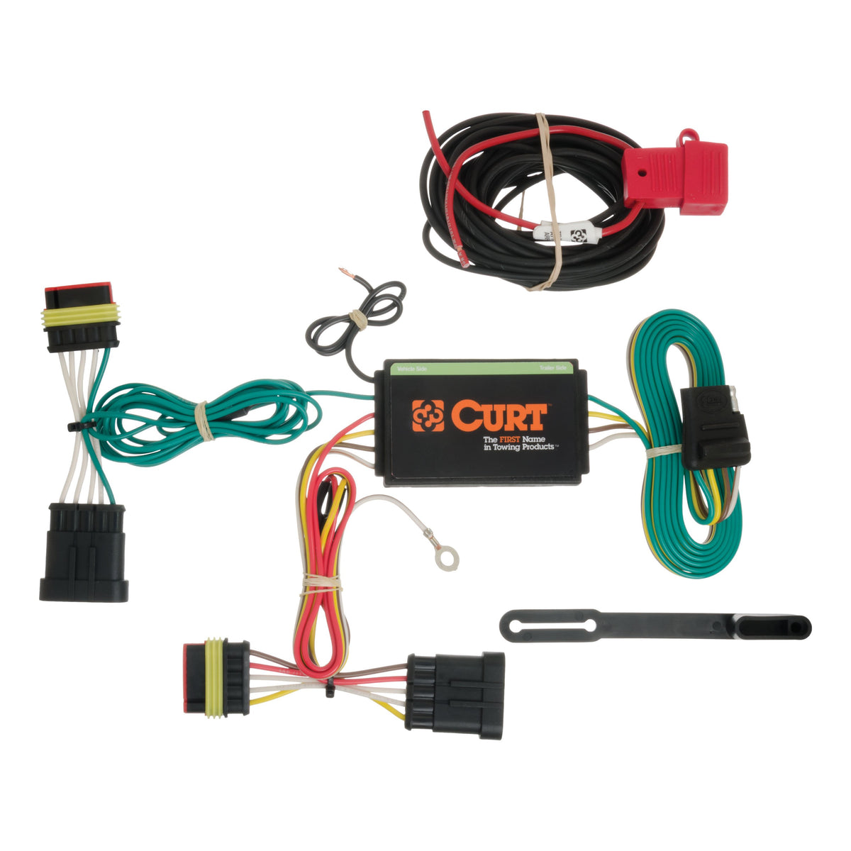 CURT 56174 Vehicle-Side Custom 4-Pin Trailer Wiring Harness, Fits Select Fiat 500