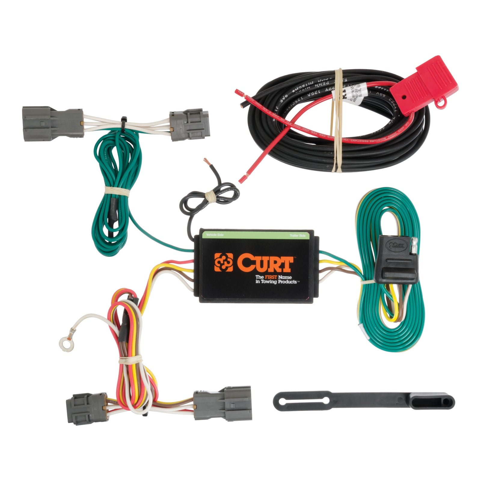 CURT 56184 Vehicle-Side Custom 4-Pin Trailer Wiring Harness, Fits Select Kia Borrego, Hyundai Santa Fe, Sport