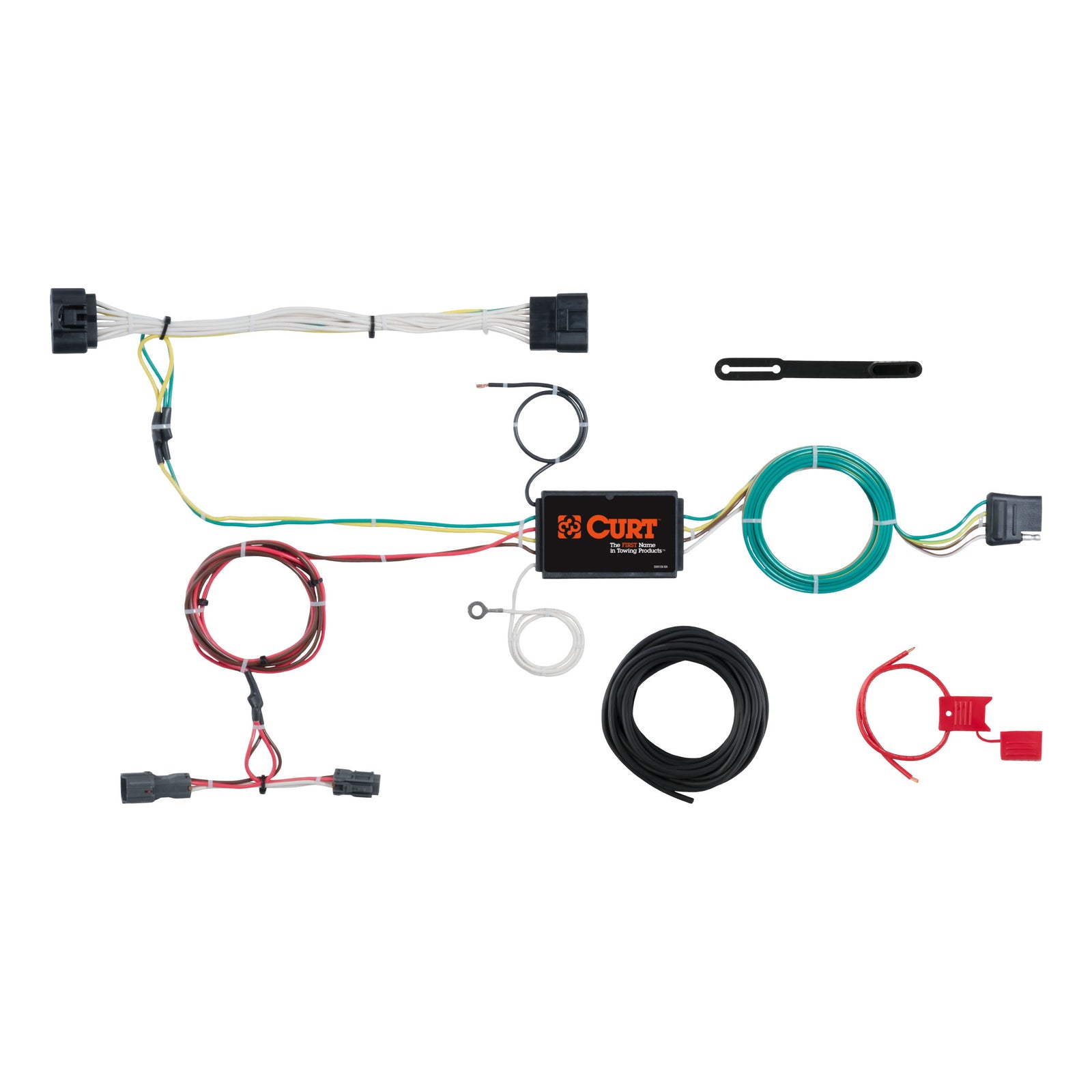CURT 56251 Vehicle-Side Custom 4-Pin Trailer Wiring Harness, Fits Select Kia Sportage