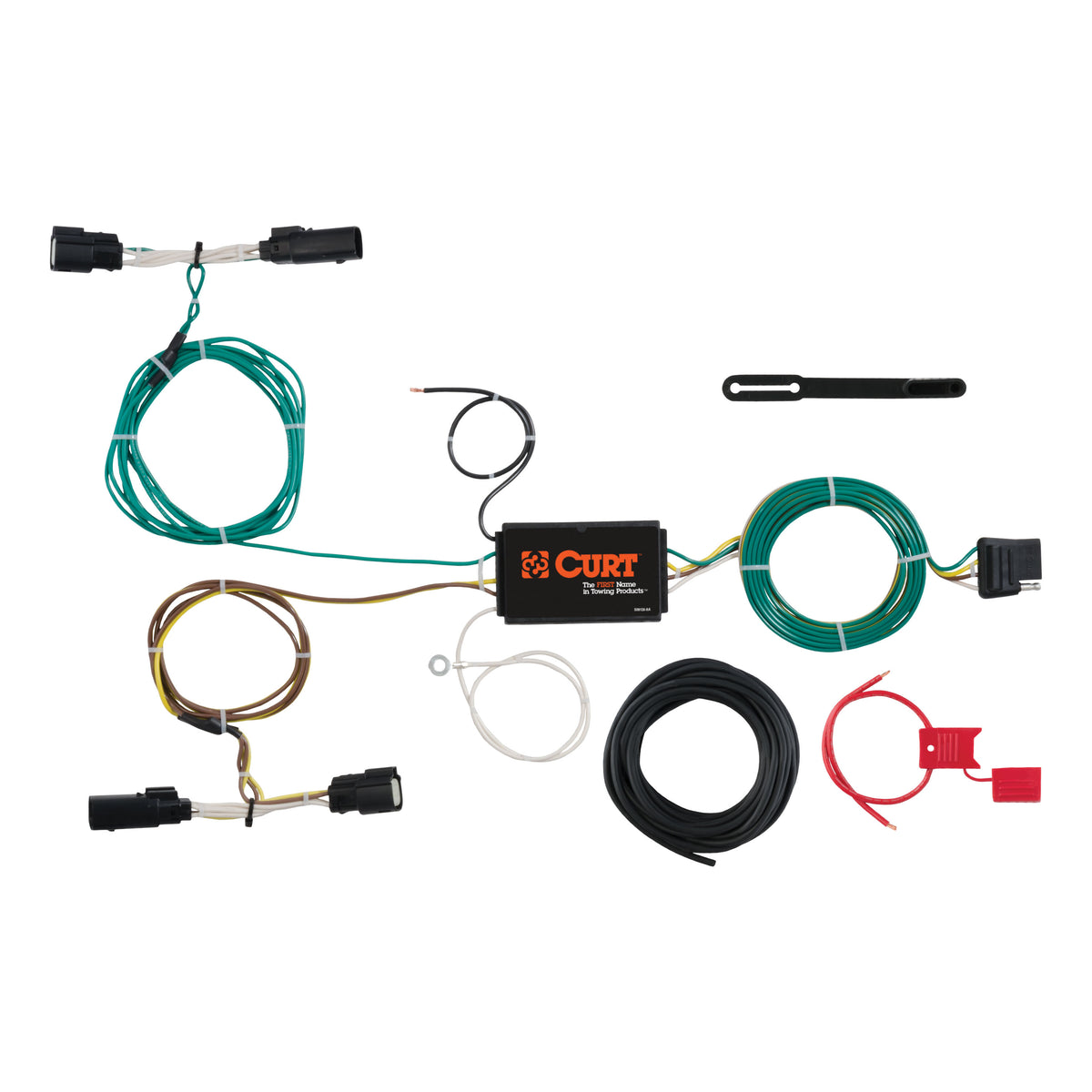 CURT 56272 Vehicle-Side Custom 4-Pin Trailer Wiring Harness, Fits Select Ford Edge
