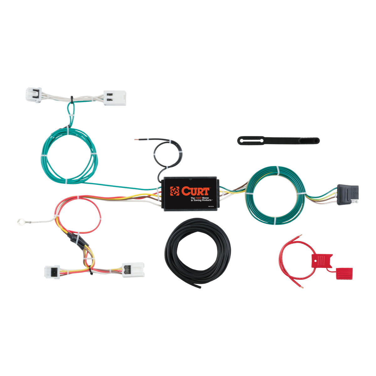 CURT 56279 Vehicle-Side Custom 4-Pin Trailer Wiring Harness, Fits Select Chevrolet City Express, Nissan NV200