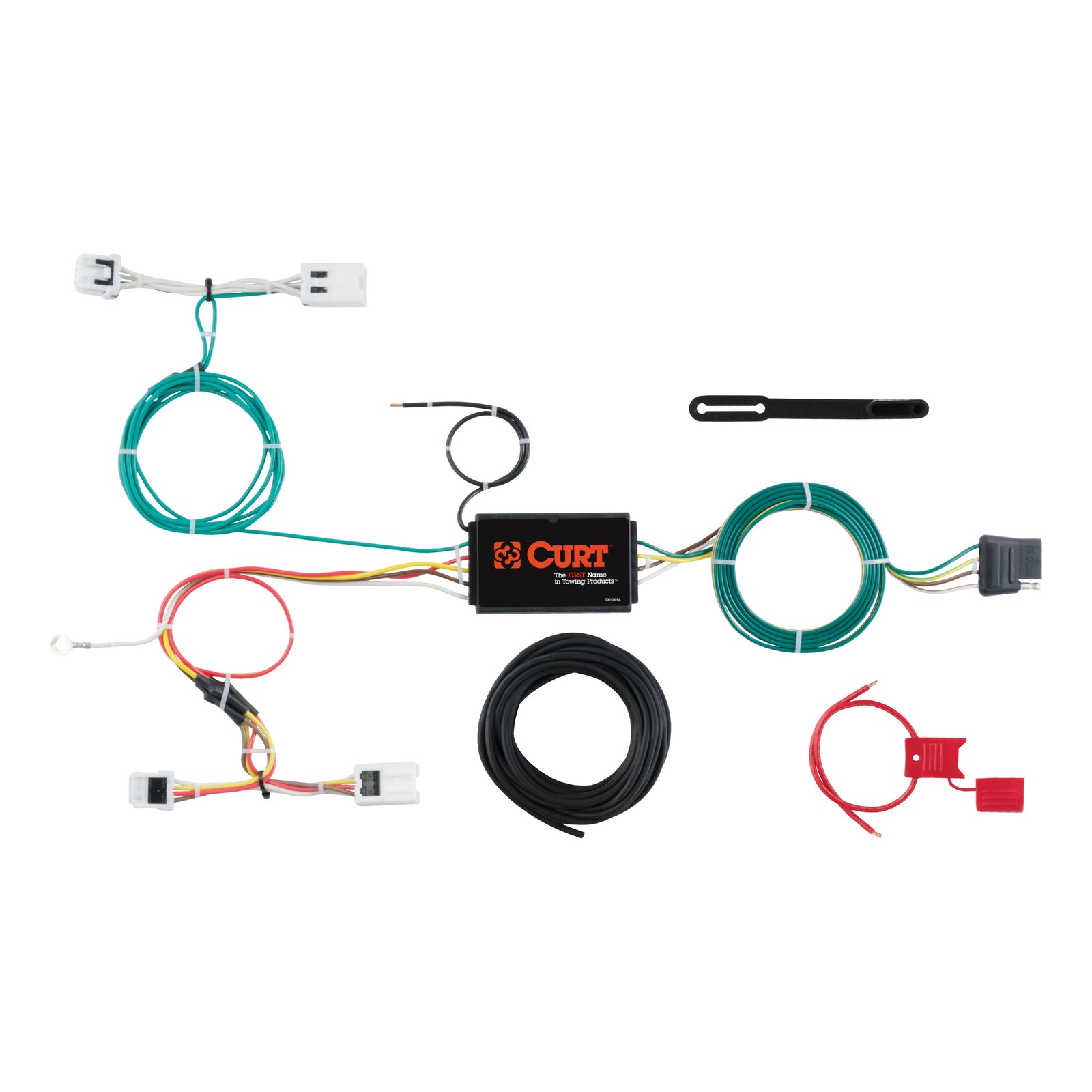 CURT 56279 Vehicle-Side Custom 4-Pin Trailer Wiring Harness, Fits Select Chevrolet City Express, Nissan NV200