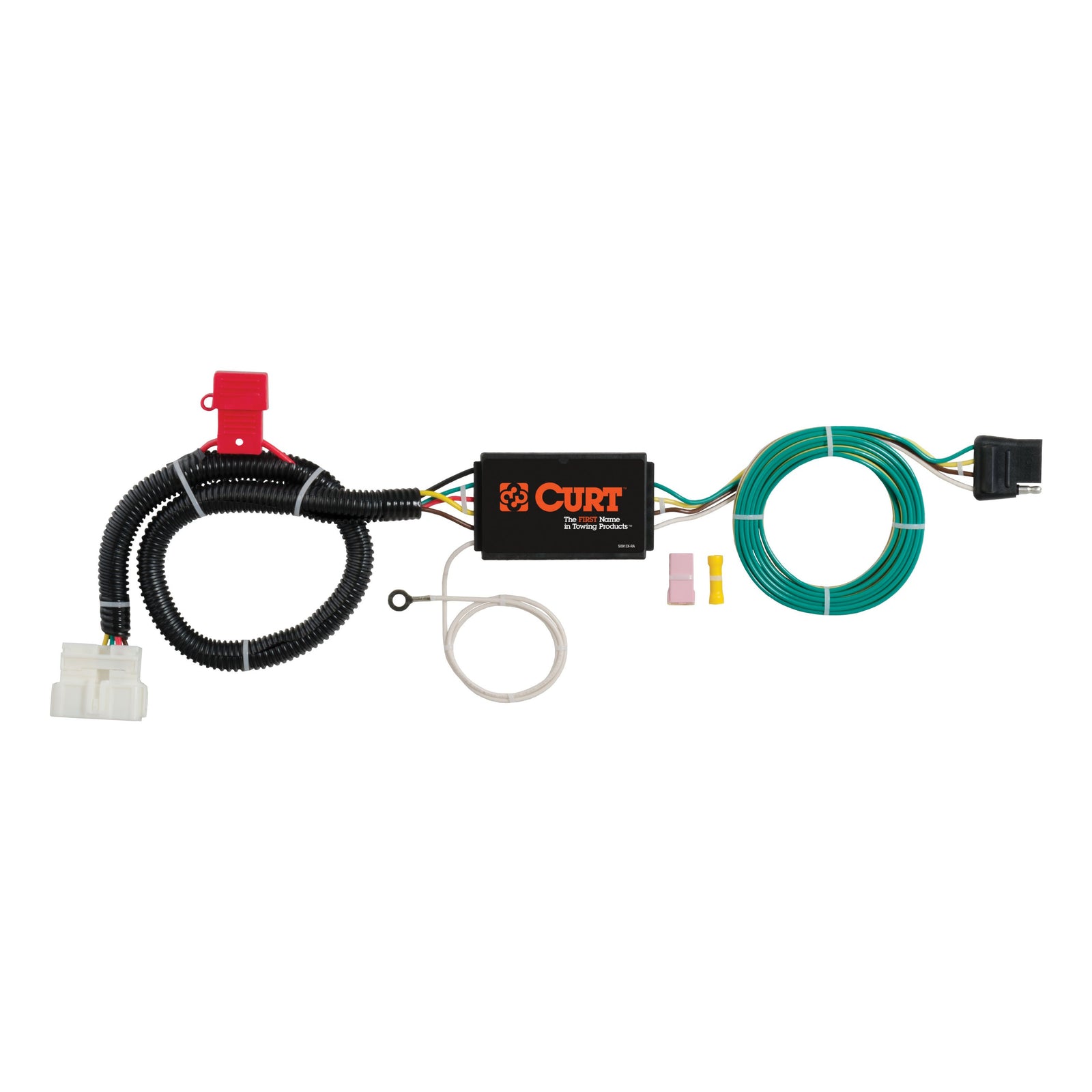 CURT 56291 Vehicle-Side Custom 4-Pin Trailer Wiring Harness, Fits Select Honda Pilot, Passport