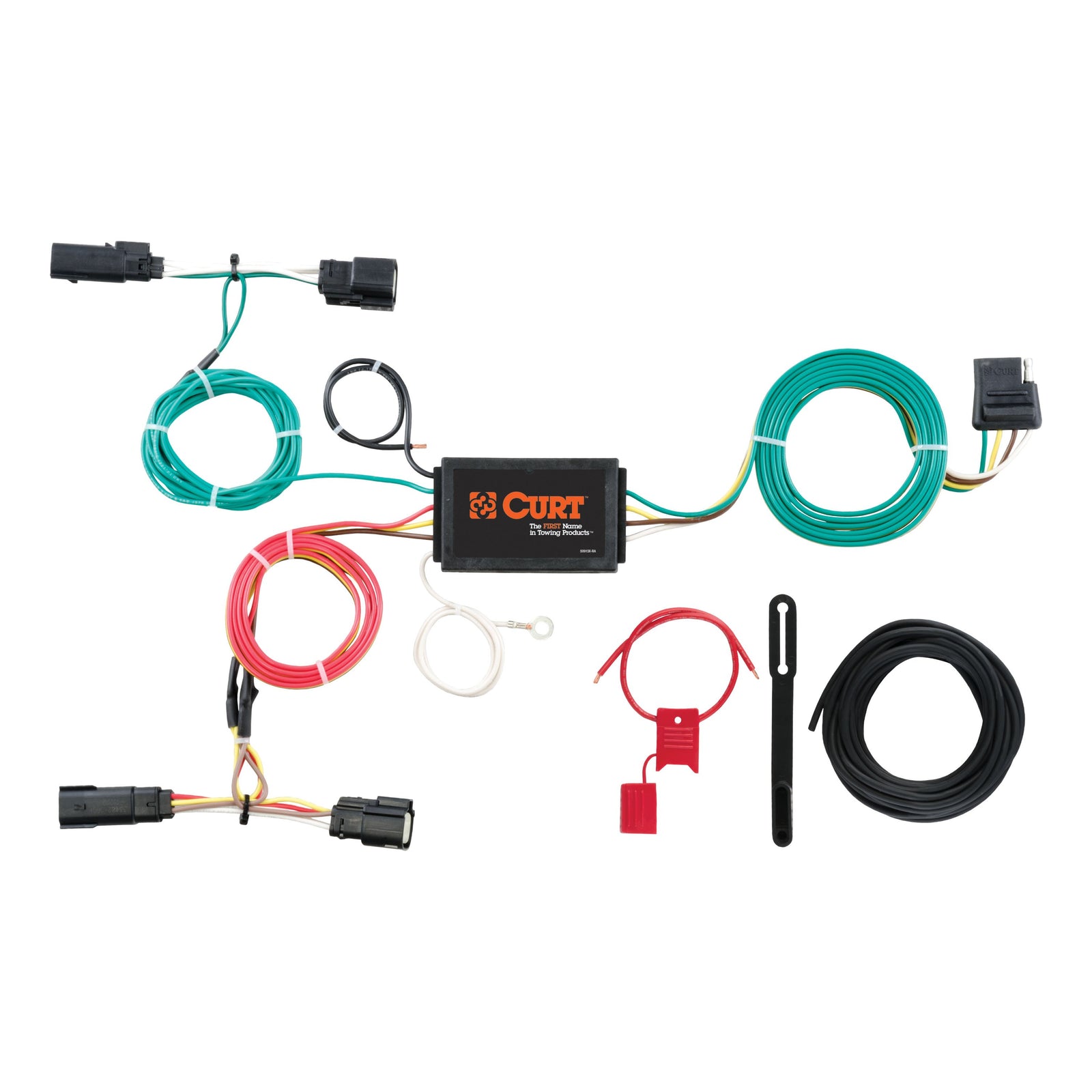 CURT 56292 Vehicle-Side Custom 4-Pin Trailer Wiring Harness, Fits Select Ford Edge Titanium