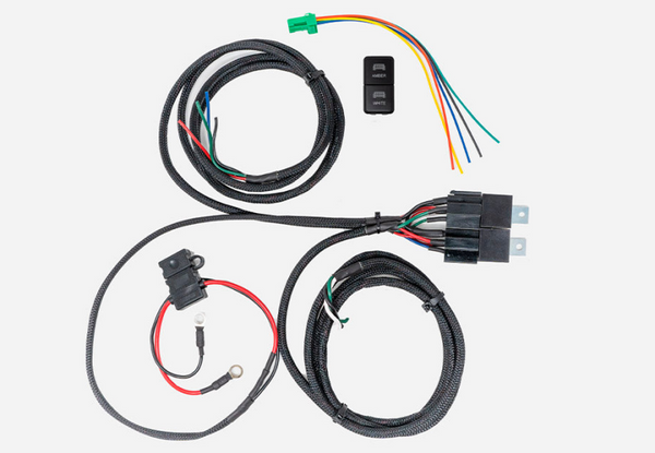 Cali Raised Wiring Harness For Dual Function Light Bar - Short Switch - CR2446 - front view