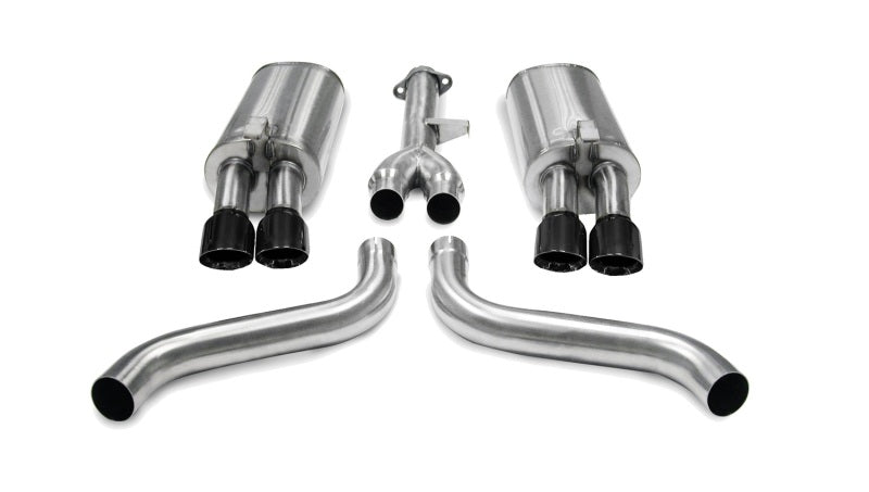 Corsa 1986-1991 Chevrolet Corvette C4 5.7L V8 L98 Black Sport Cat-Back Exhaust - 14115BLK