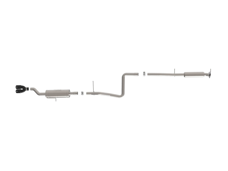 aFe Takeda Series 2 1/2in 304 SS Cat-Back 14-19 Ford Fiesta L4-1.6L w/Black Tip - 49-33134-B