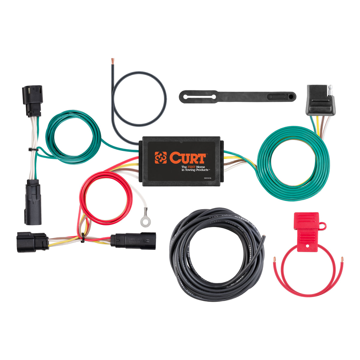 CURT 56320 Vehicle-Side Custom 4-Pin Trailer Wiring Harness, Fits Select Ford Escape