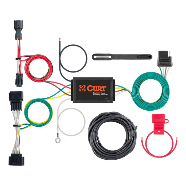 CURT 56321 Vehicle-Side Custom 4-Pin Trailer Wiring Harness, Fits Select Kia Sportage