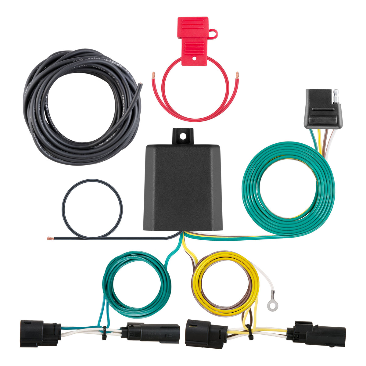 CURT 56327 Vehicle-Side Custom 4-Pin Trailer Wiring Harness, Fits Select Ford Transit-150, 250, 350, HD