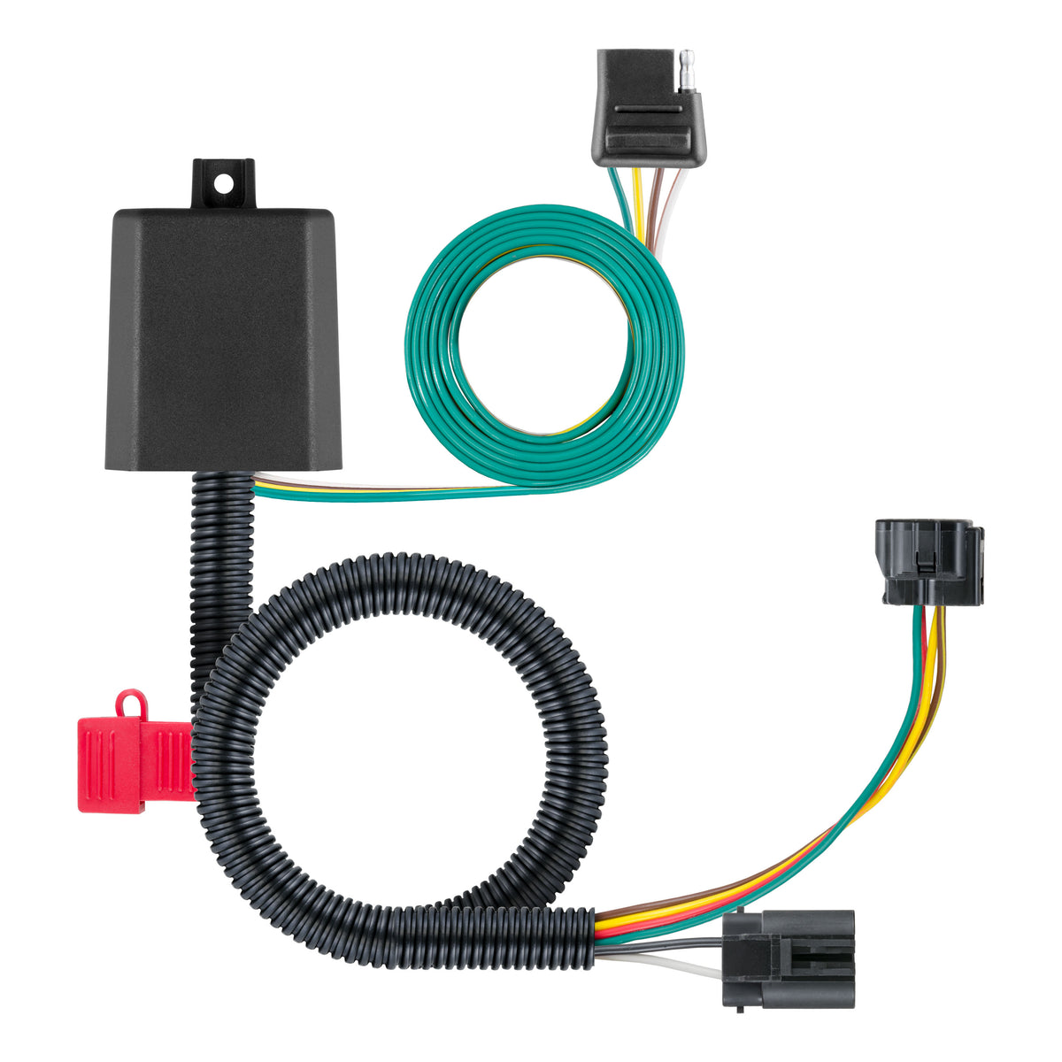 CURT 56332 Vehicle-Side Custom 4-Pin Trailer Wiring Harness, Fits Select Hyundai Santa Fe, XL, Veracruz, Kia Sedona, Sorento
