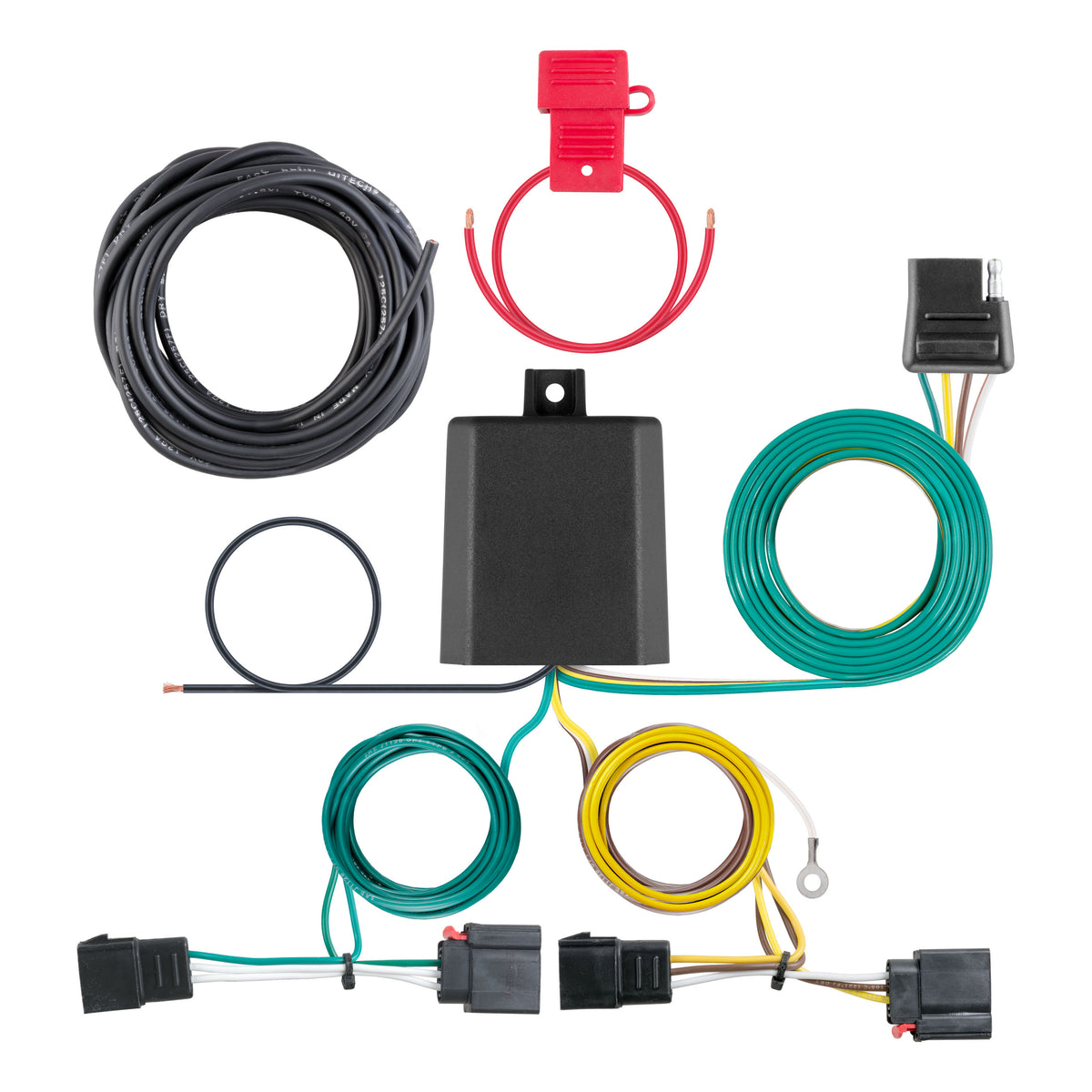 CURT 56333 Vehicle-Side Custom 4-Pin Trailer Wiring Harness, Fits Select Chrysler Town and Country, Dodge Durango, Grand Caravan, Jeep Patriot