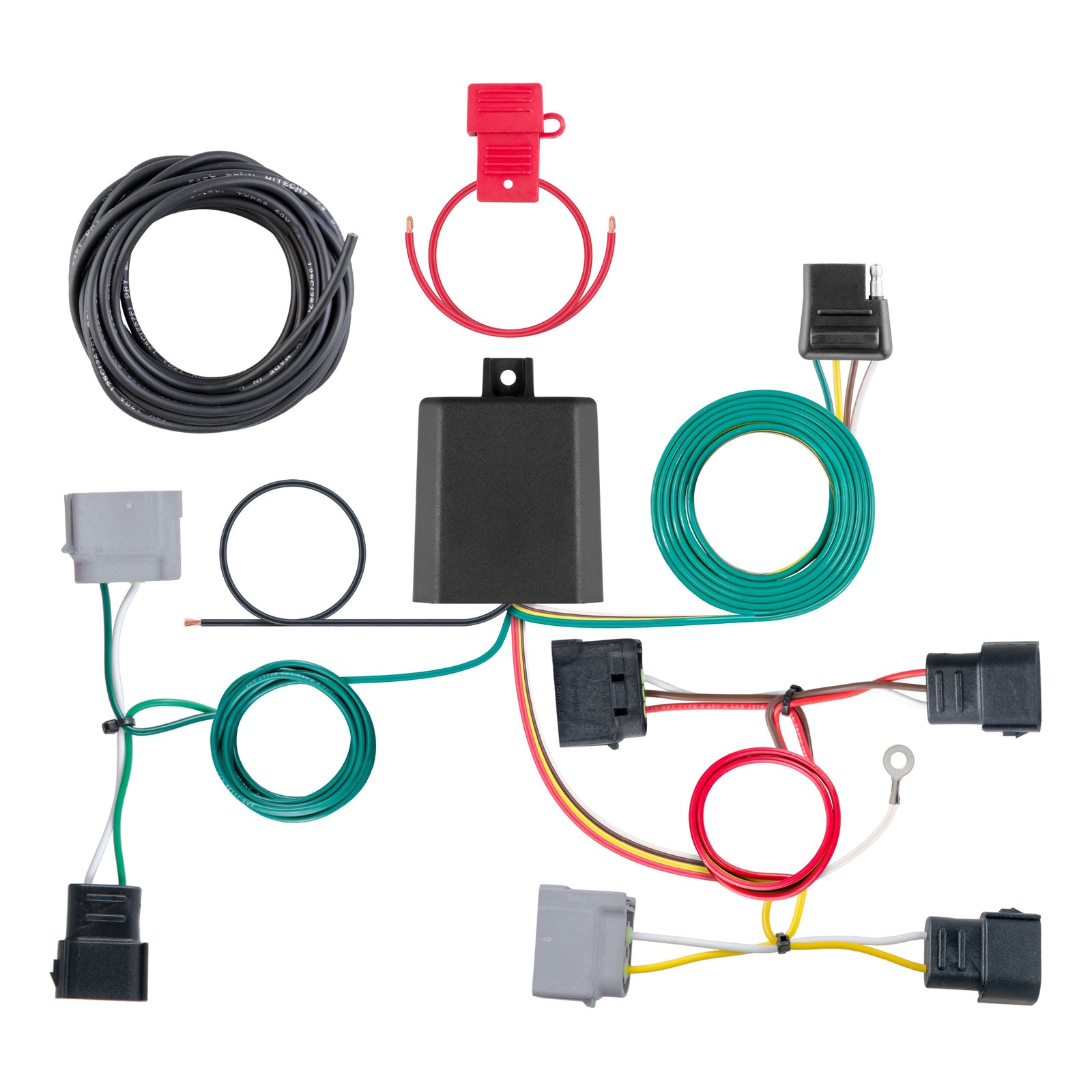 CURT 56345 Vehicle-Side Custom 4-Pin Trailer Wiring Harness, Fits Select Ford Escape, Mazda Tribute