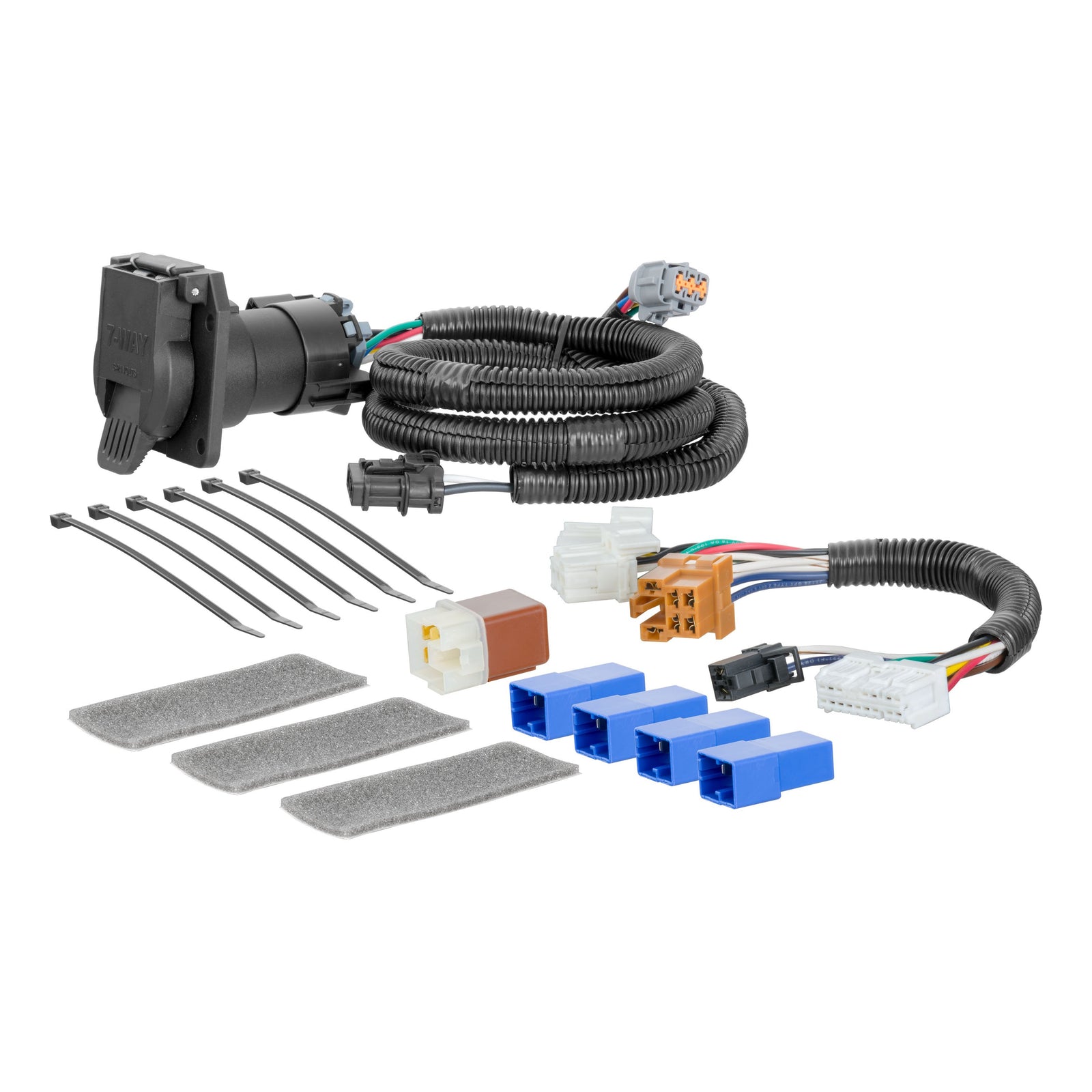 CURT 56357 Vehicle-Side Custom RV Blade 7-Pin Trailer Wiring Harness, Fits Select Nissan Pathfinder, Infiniti QX60