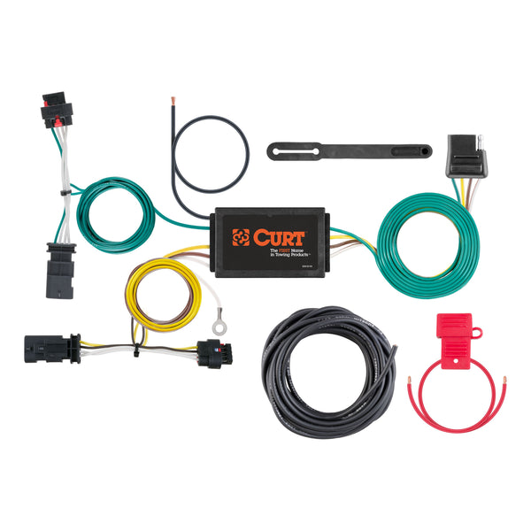 CURT 56369 Vehicle-Side Custom 4-Pin Trailer Wiring Harness, Fits Select Jeep Compass