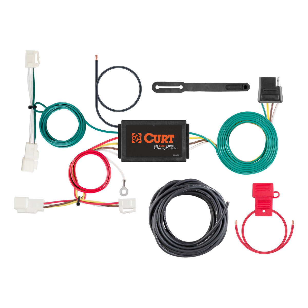 CURT 56385 Vehicle-Side Custom 4-Pin Trailer Wiring Harness, Fits Select Toyota Yaris