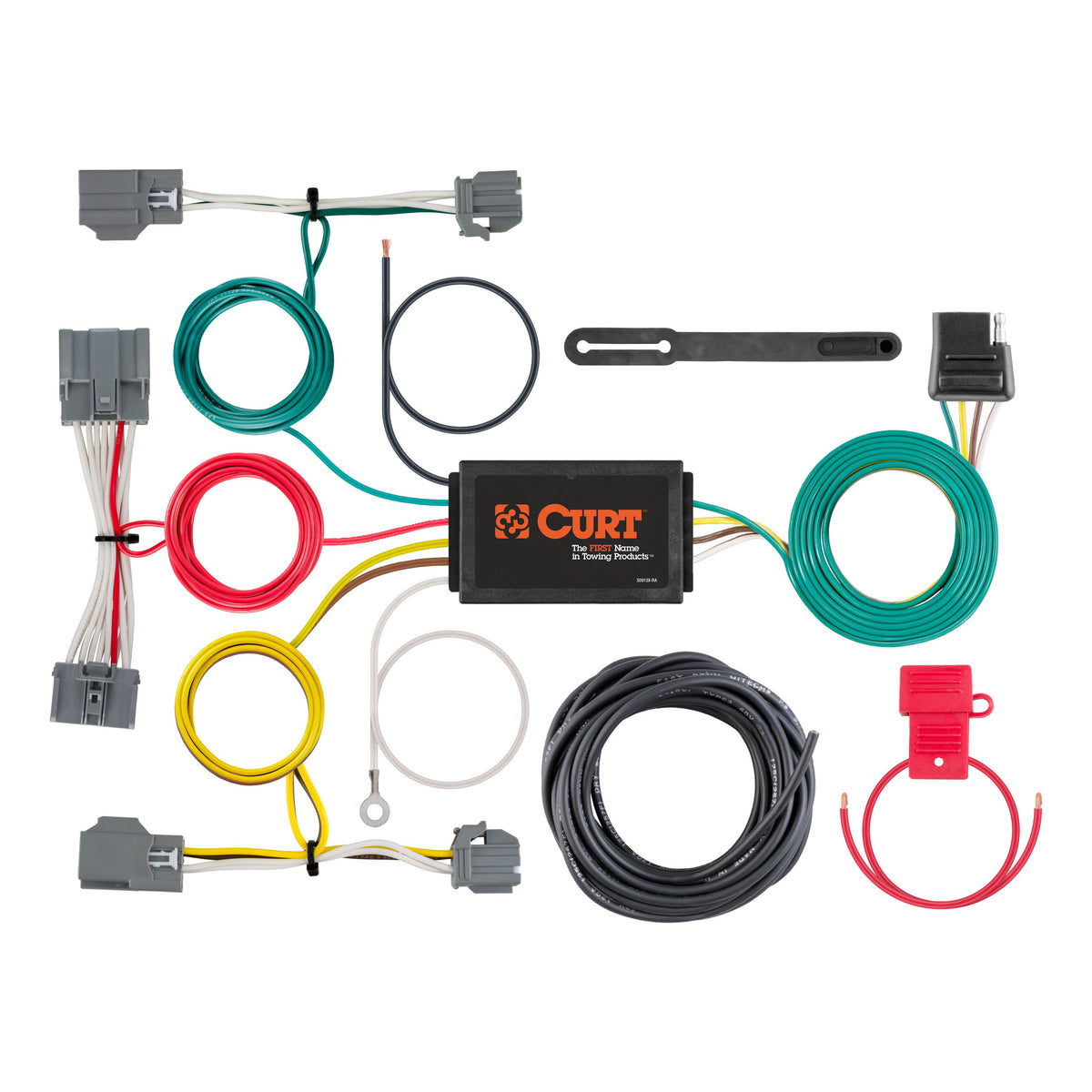 CURT 56386 Vehicle-Side Custom 4-Pin Trailer Wiring Harness, Fits Select Volvo XC70
