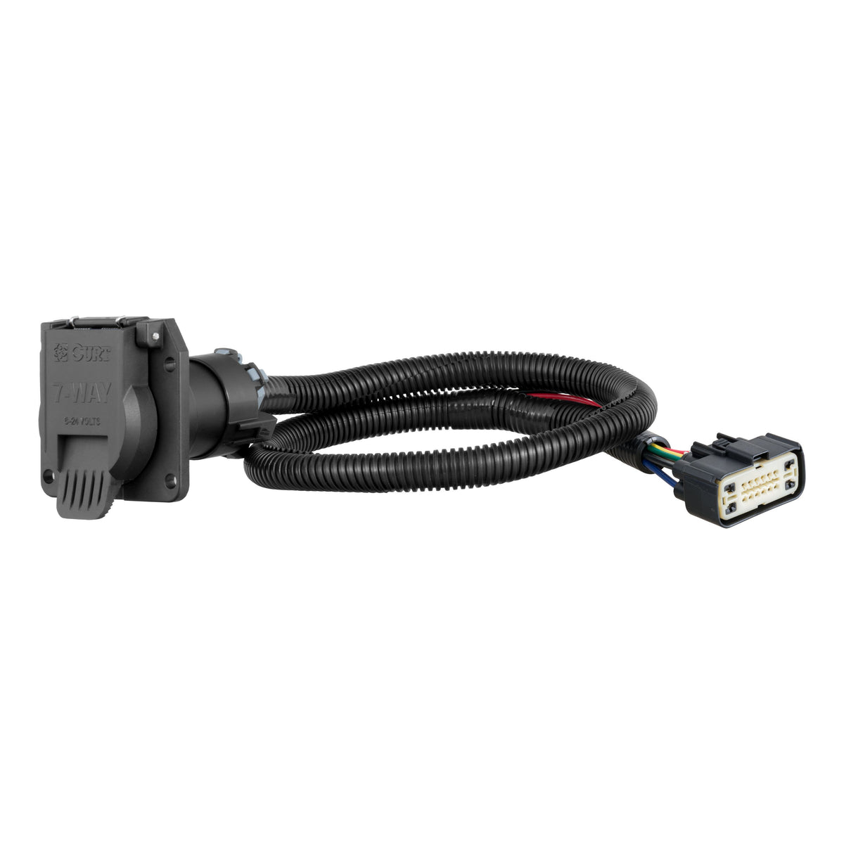 CURT 56393 Vehicle-Side Custom RV Blade 7-Pin Trailer Wiring Harness, Fits Select Chevrolet Traverse, Buick Enclave