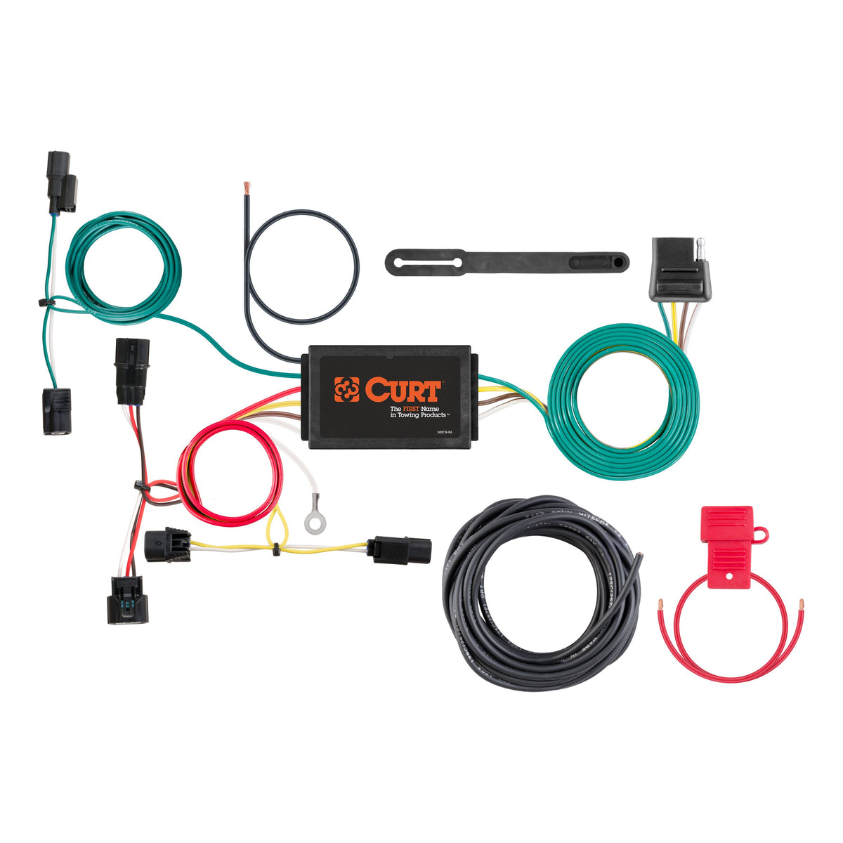 CURT 56395 Vehicle-Side Custom 4-Pin Trailer Wiring Harness, Fits Select Honda Fit