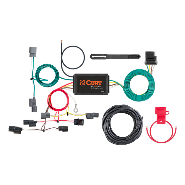 CURT 56396 Vehicle-Side Custom 4-Pin Trailer Wiring Harness, Fits Select Honda Civic
