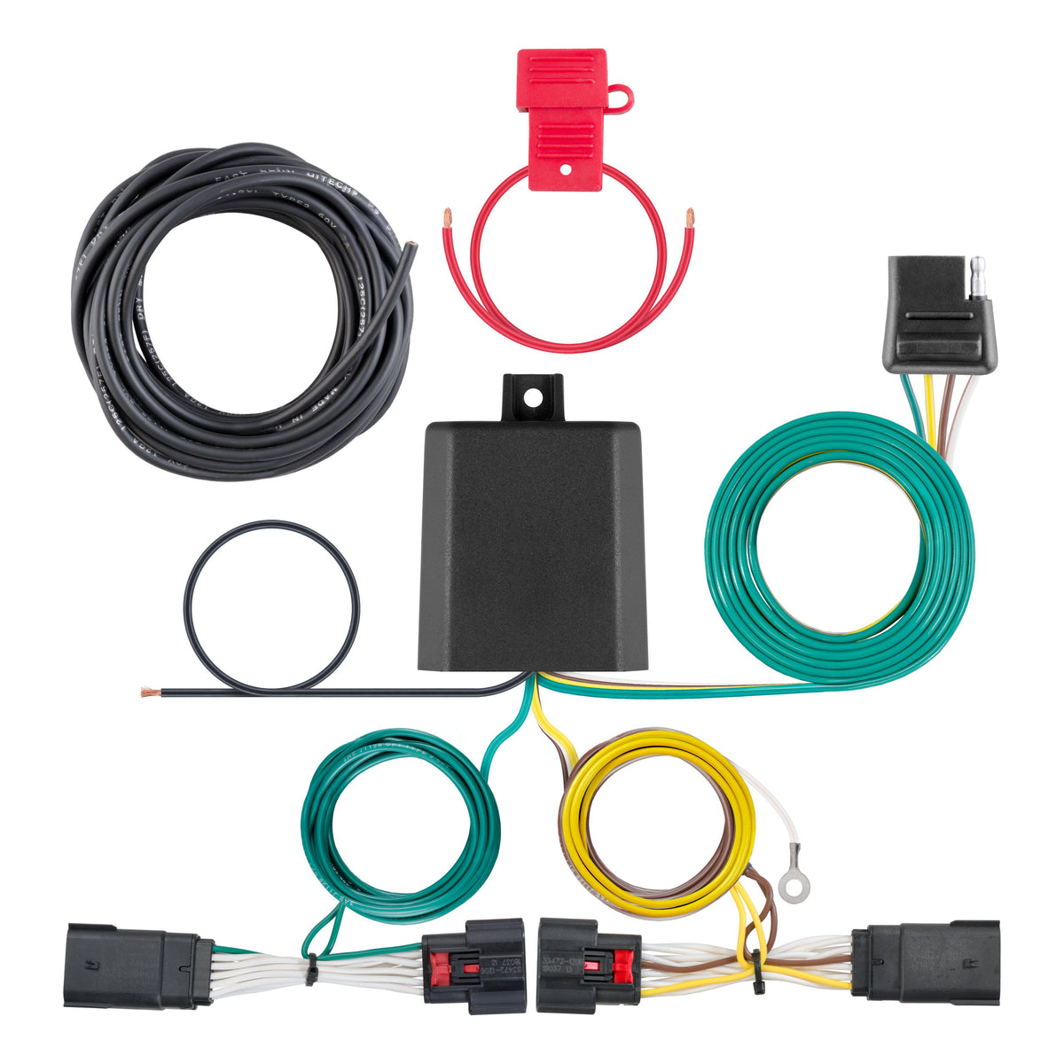 CURT 56407 Vehicle-Side Custom 4-Pin Trailer Wiring Harness, Fits Select Jeep Wrangler JL, Gladiator