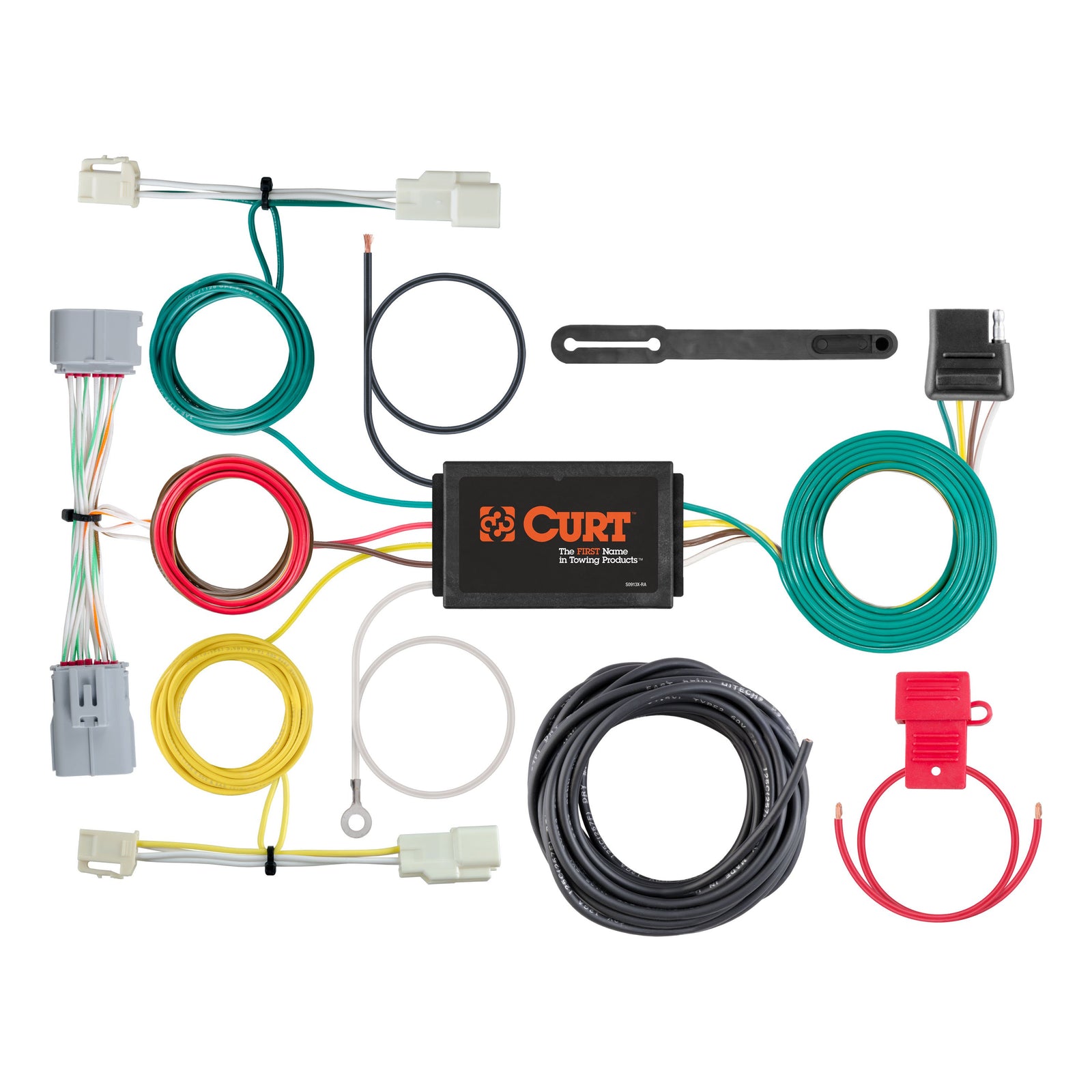 CURT 56439 Vehicle-Side Custom 4-Pin Trailer Wiring Harness, Fits Select Toyota Prius AWD-e