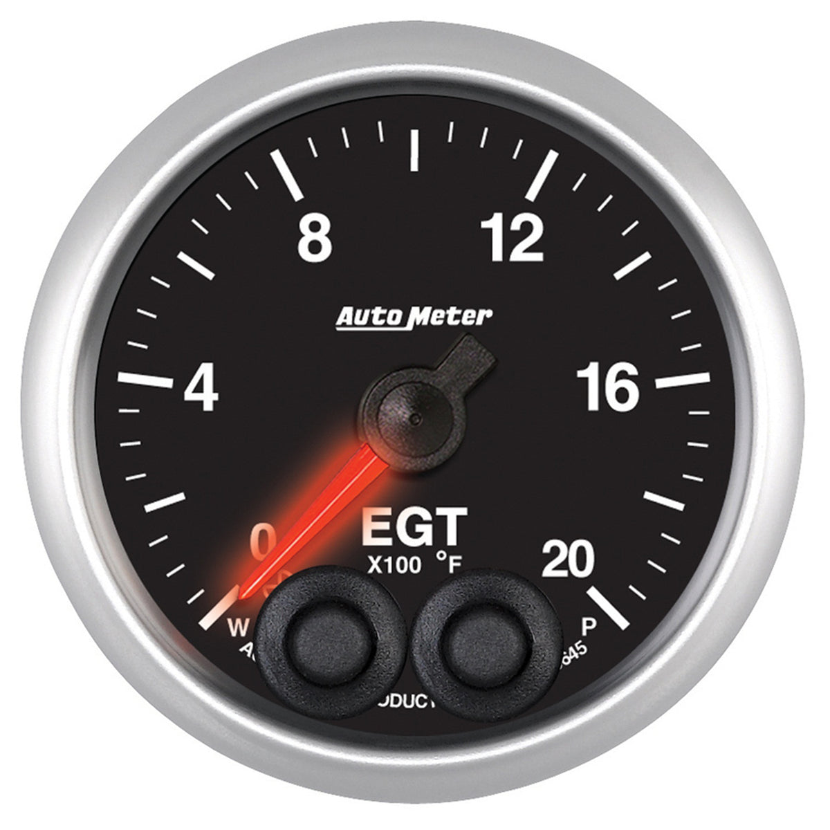 Autometer Elite 52mm 0-2000 Deg F Full Sweep Electronic Exhuast Gas Temperature Gauge - 5645