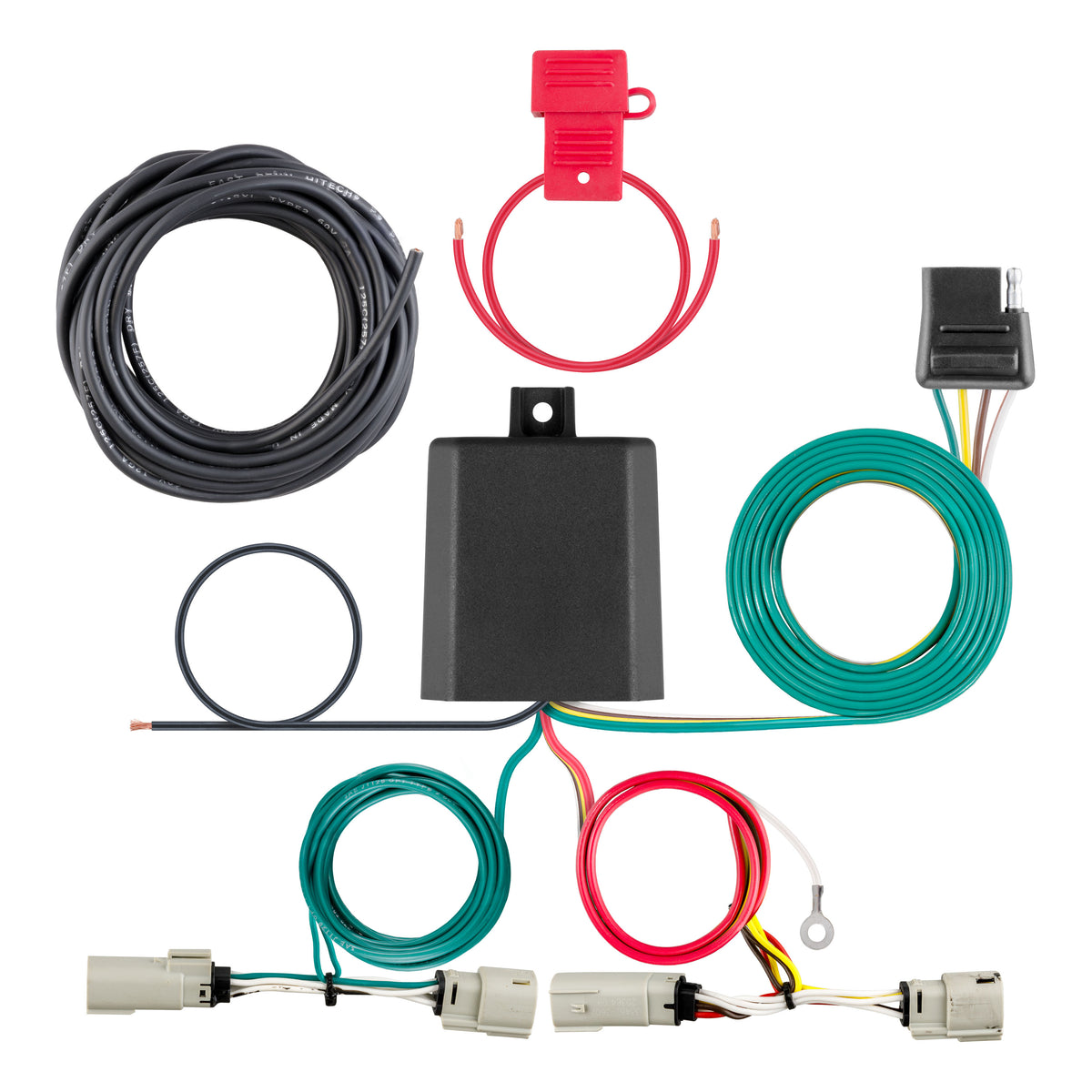 CURT 56471 Vehicle-Side Custom 4-Pin Trailer Wiring Harness, Fits Select Ford Bronco without LED Lights