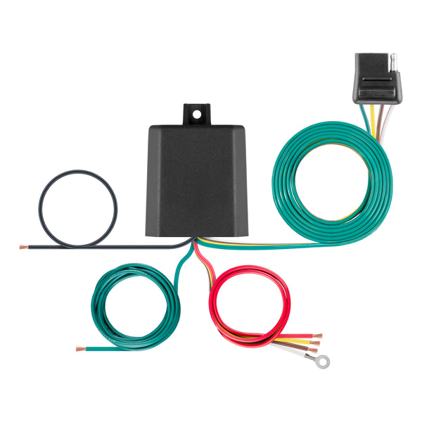 CURT 56497 Weather-Resistant Powered 3-to-2-Wire Splice-in Trailer Tail Light Converters, 4-Pin Wiring Harness, 30-Pack