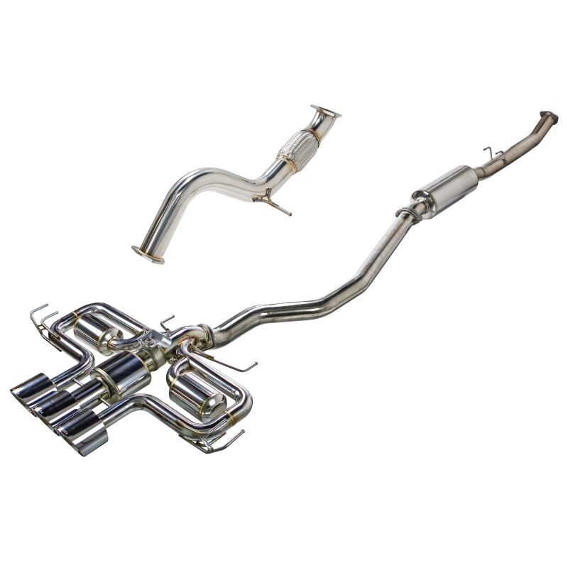 Remark 2023+ Honda Civic Type-R (FL5) Triple Tip Catback Exhaust w/ Triple Tip &amp; Front Pipe - RK-C3076H-09