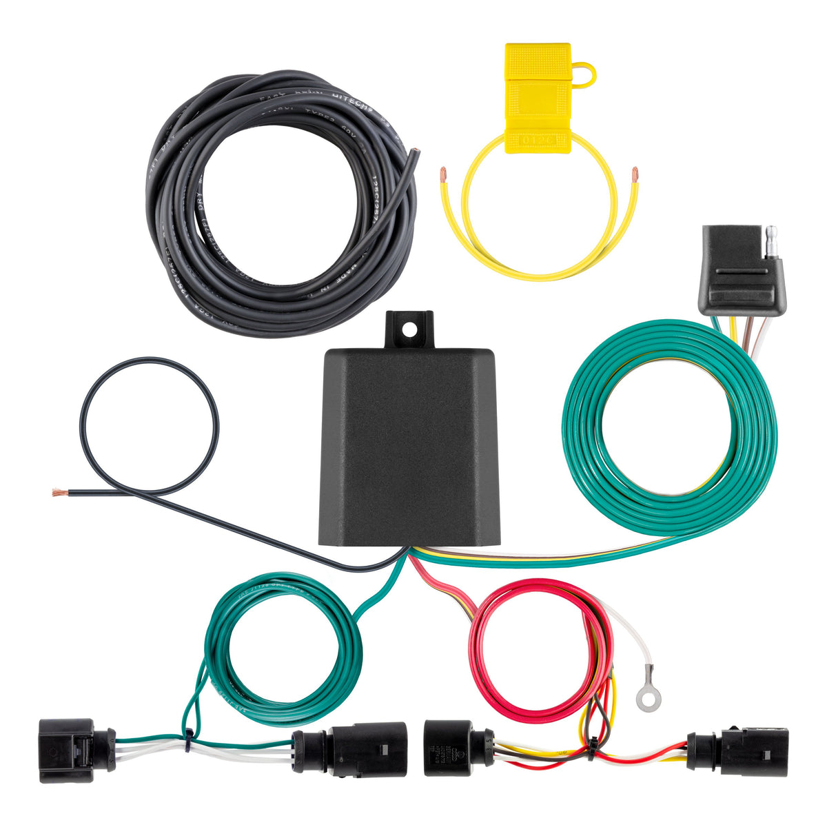 CURT 56527 Vehicle-Side Custom 4-Pin Trailer Wiring Harness, Fits Select Volkswagen Golf R, GTI