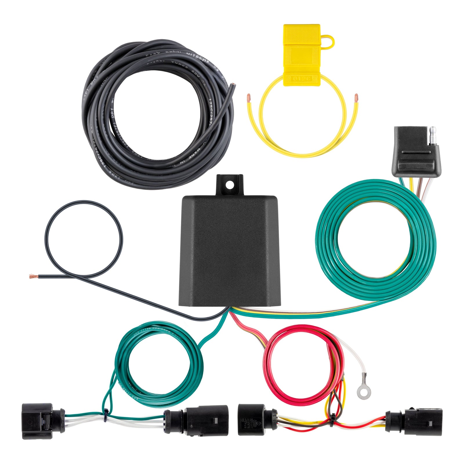 CURT 56527 Vehicle-Side Custom 4-Pin Trailer Wiring Harness, Fits Select Volkswagen Golf R, GTI