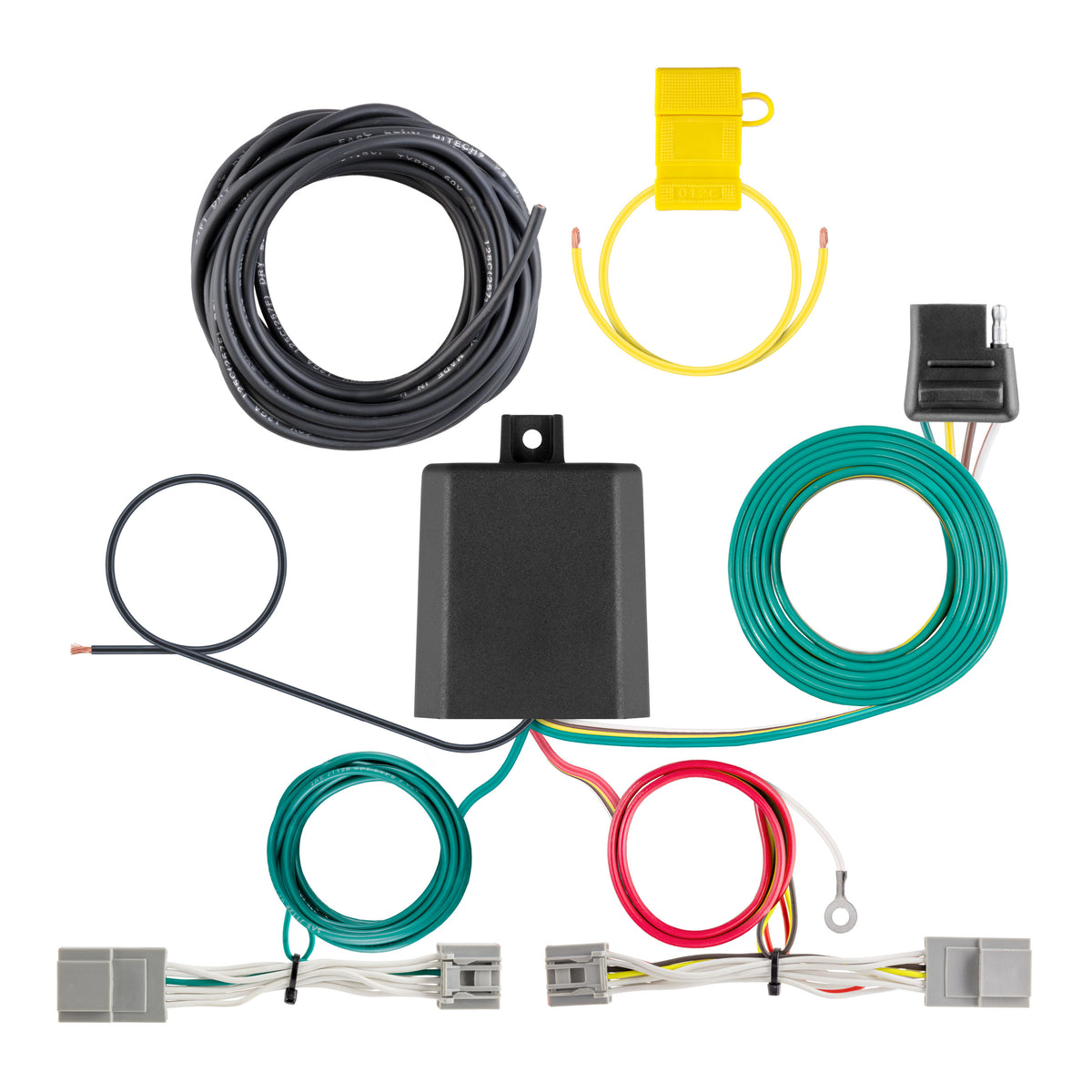CURT 56539 Vehicle-Side Custom 4-Pin Trailer Wiring Harness, Fits Select Lincoln Nautilus