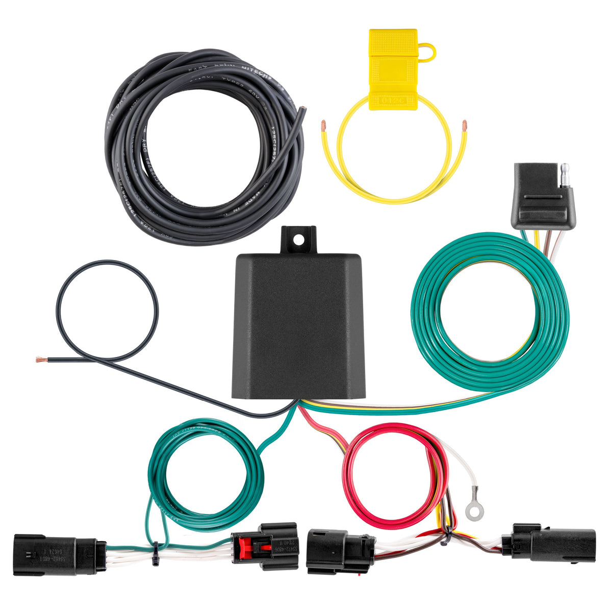 CURT 56546 Vehicle-Side Custom 4-Pin Trailer Wiring Harness, Fits Select Ford Mustang Mach-E