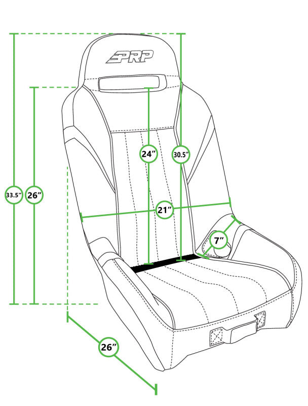 PRP Polaris RZR PRO XP GT/S.E. Suspension Seats Kit (Pair) - Black - A5701-PORXP-C79-201