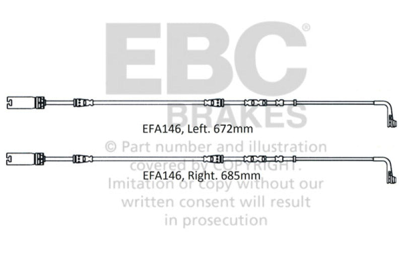 EBC 2008-2010 BMW M3 4.0L (E90) Front Wear Leads - EFA146
