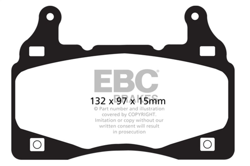 EBC 11-15 Chevrolet Camaro (5th Gen) 6.2 Yellowstuff Front Brake Pads - DP41895R