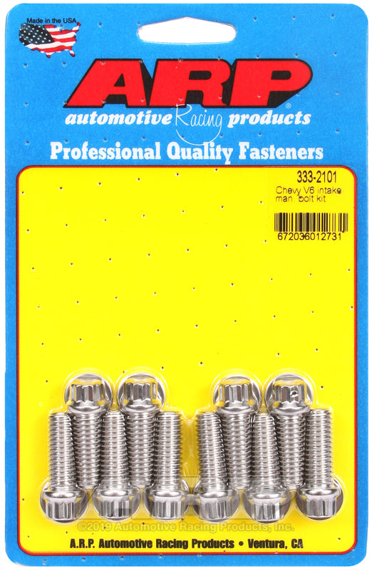 ARP Chevy V6 Stainless Steel 12 Point Manifold Bolt Kit - 333-2101 by ARP
