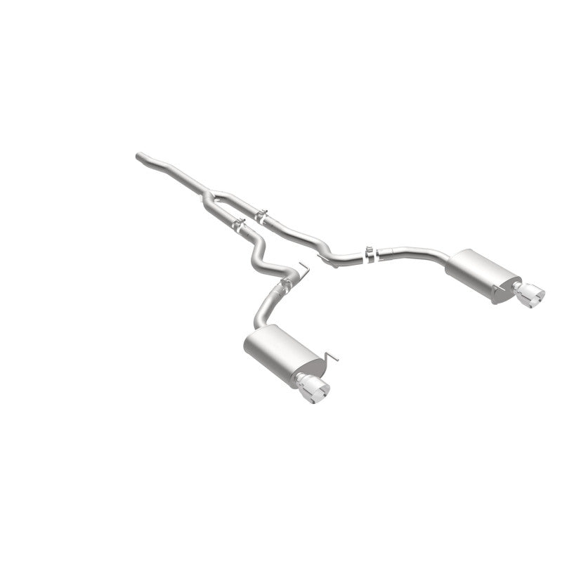 MagnaFlow Cat Back, SS, 2.5in, Street, Dual Split Polished 4.5in Tips 2015 Ford Mustang Ecoboost - 19097