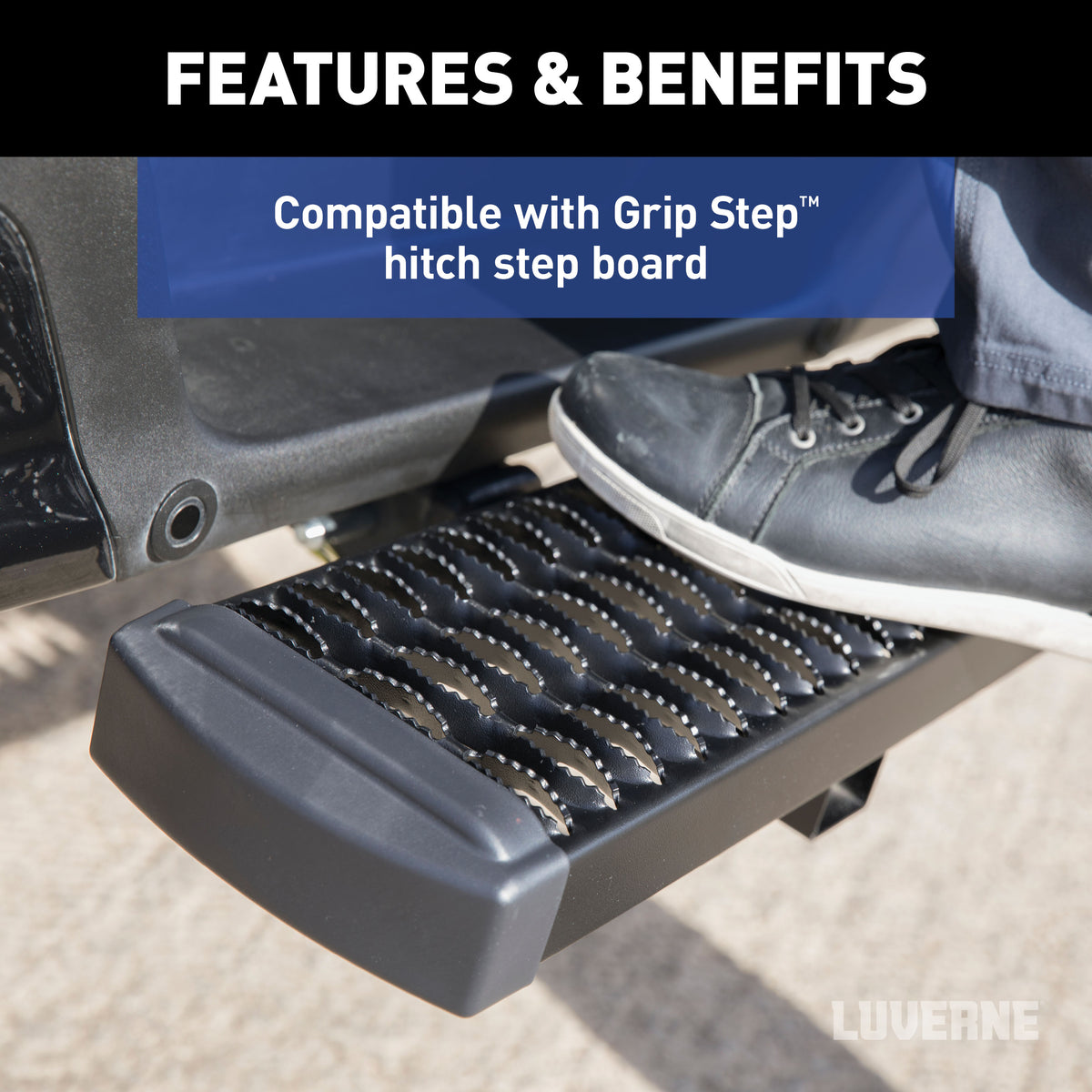 LUVERNE 570010 Grip Step 2" x 2" Receiver Hitch Step Mount (Shank Only)