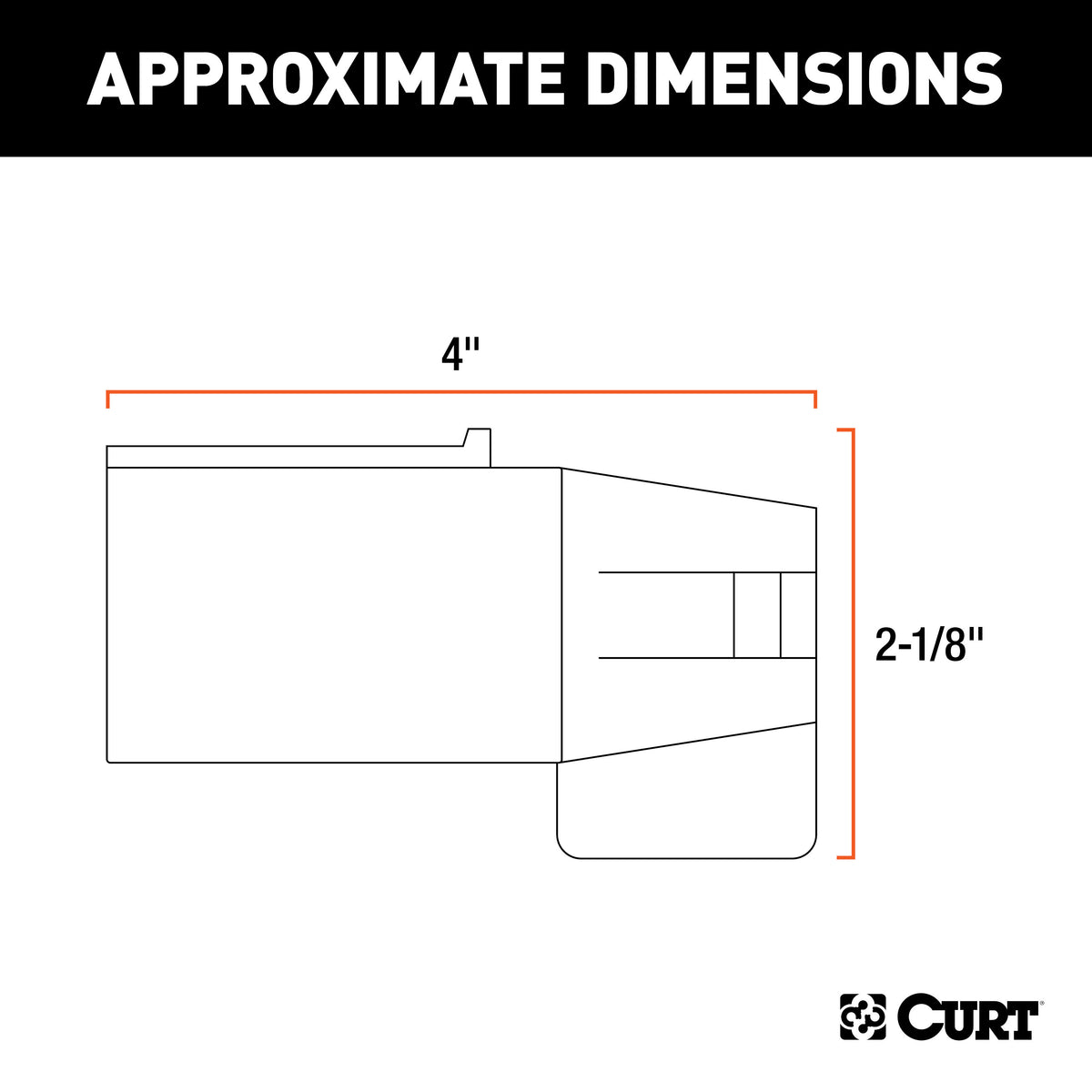 CURT 57004 LED-Compatible 7-Way RV Blade Vehicle-Side to 4-Way Flat Trailer-Side Trailer Wiring Adapter