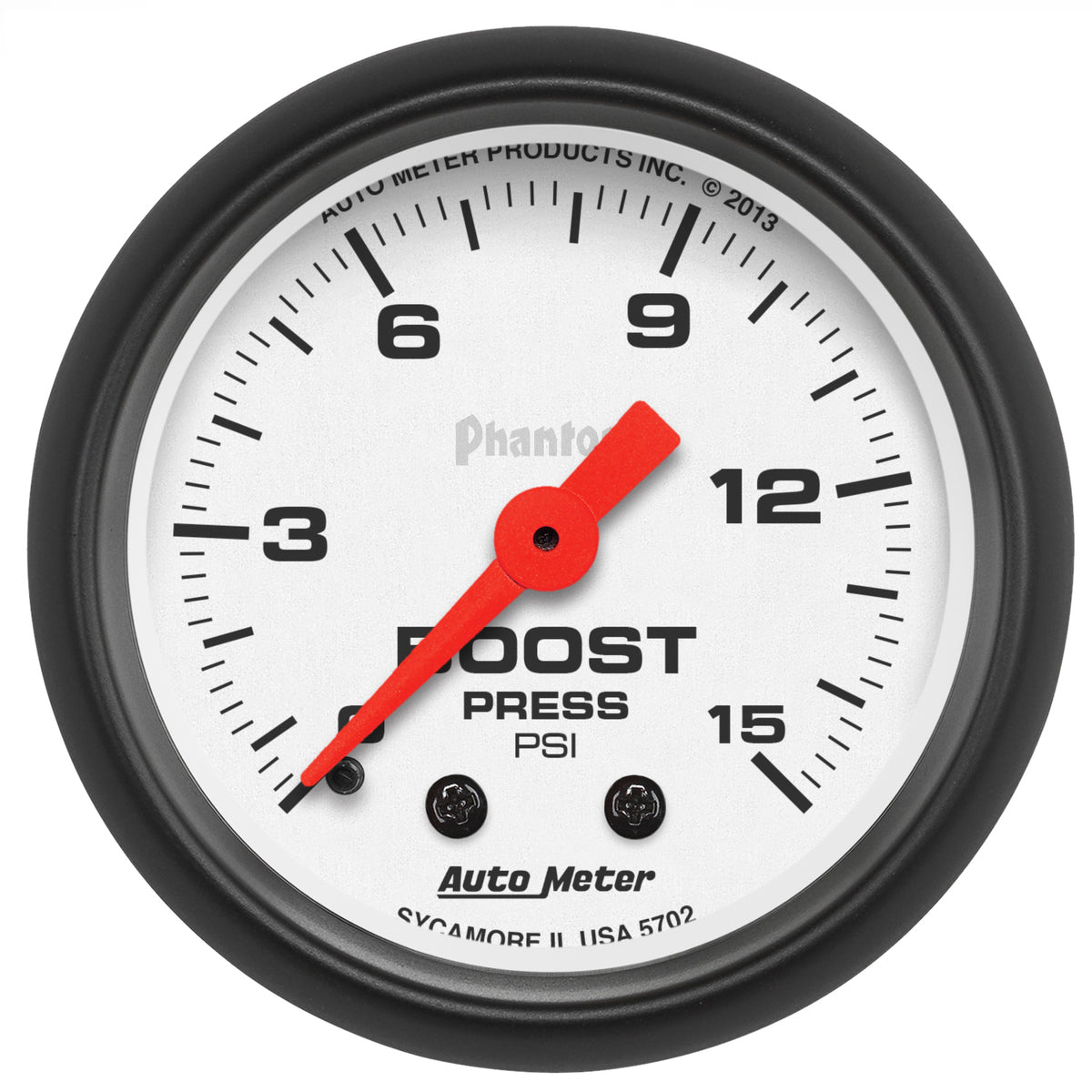 Autometer Phantom 52mm 0-15PSI Mechanical Boost Pressure Gauge - 5702