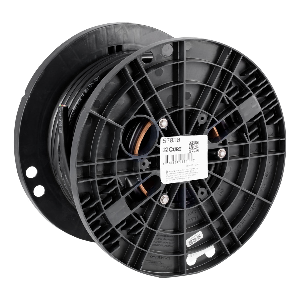CURT 57030 7-Wire Trailer Cable Wiring, 100' Spool