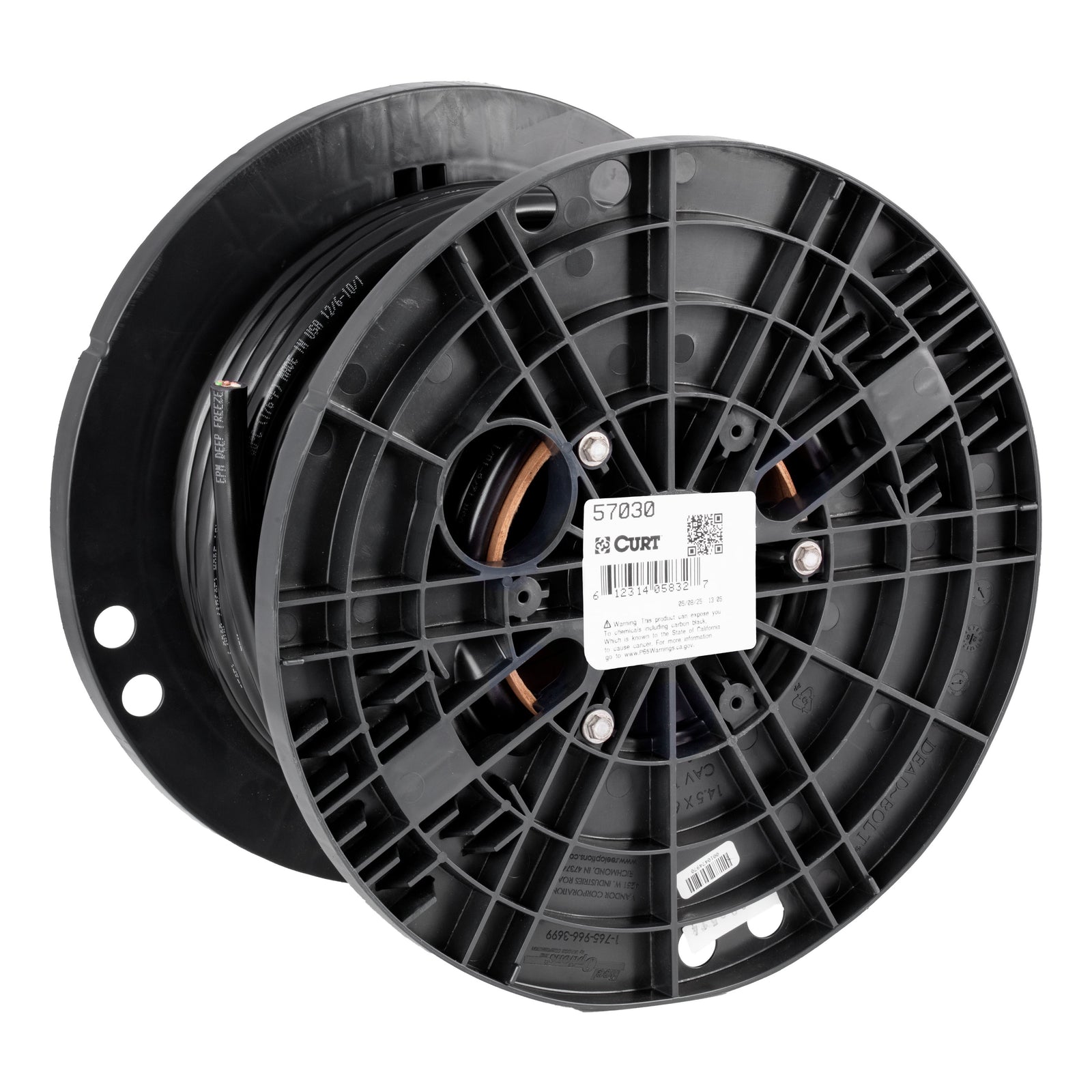 CURT 57030 7-Wire Trailer Cable Wiring, 100' Spool