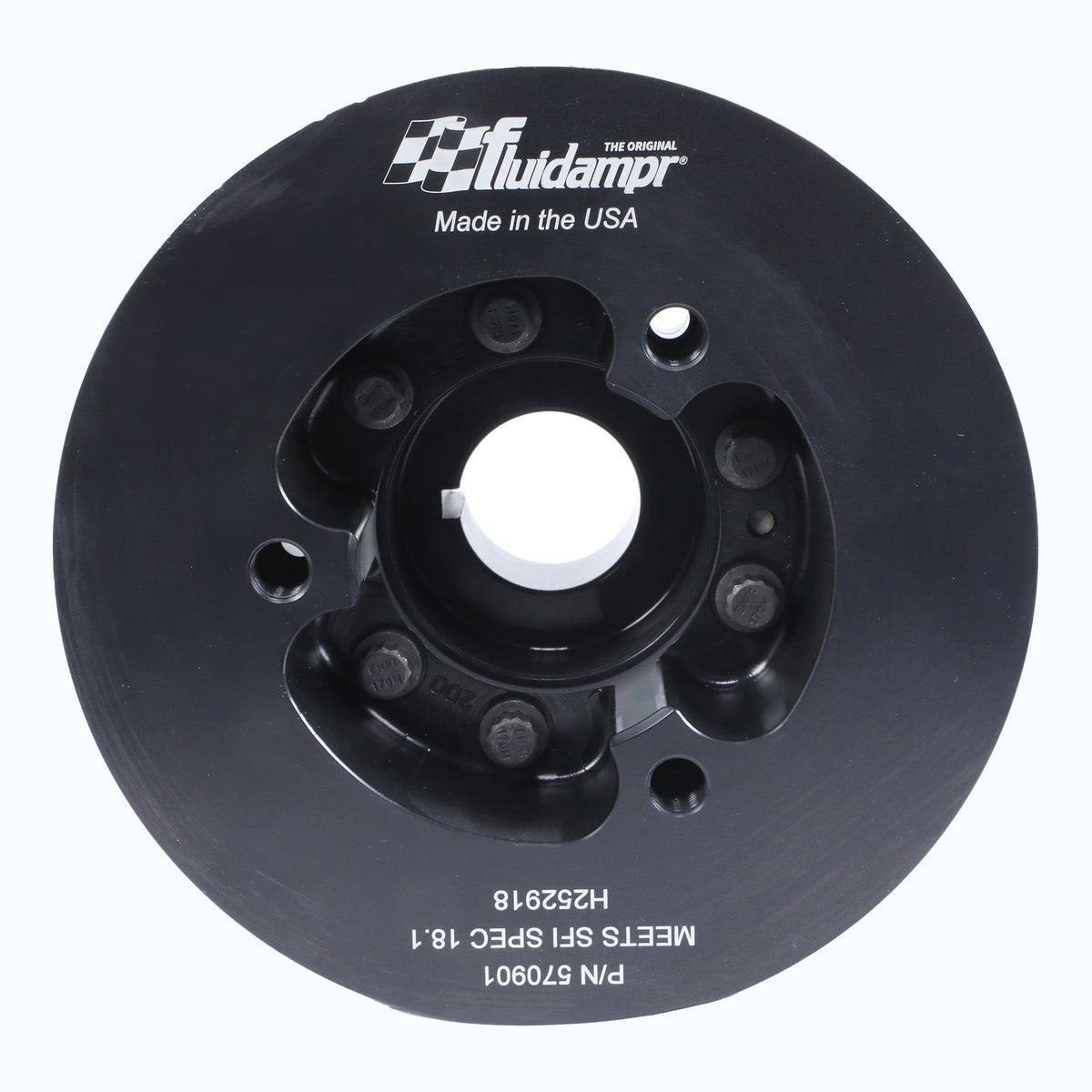 Fluidampr 09-21 Nissan GT-R R35 VR38DETT Steel Internally Balanced Damper - 570901 for 2009-2024 Nissan GT R - front view